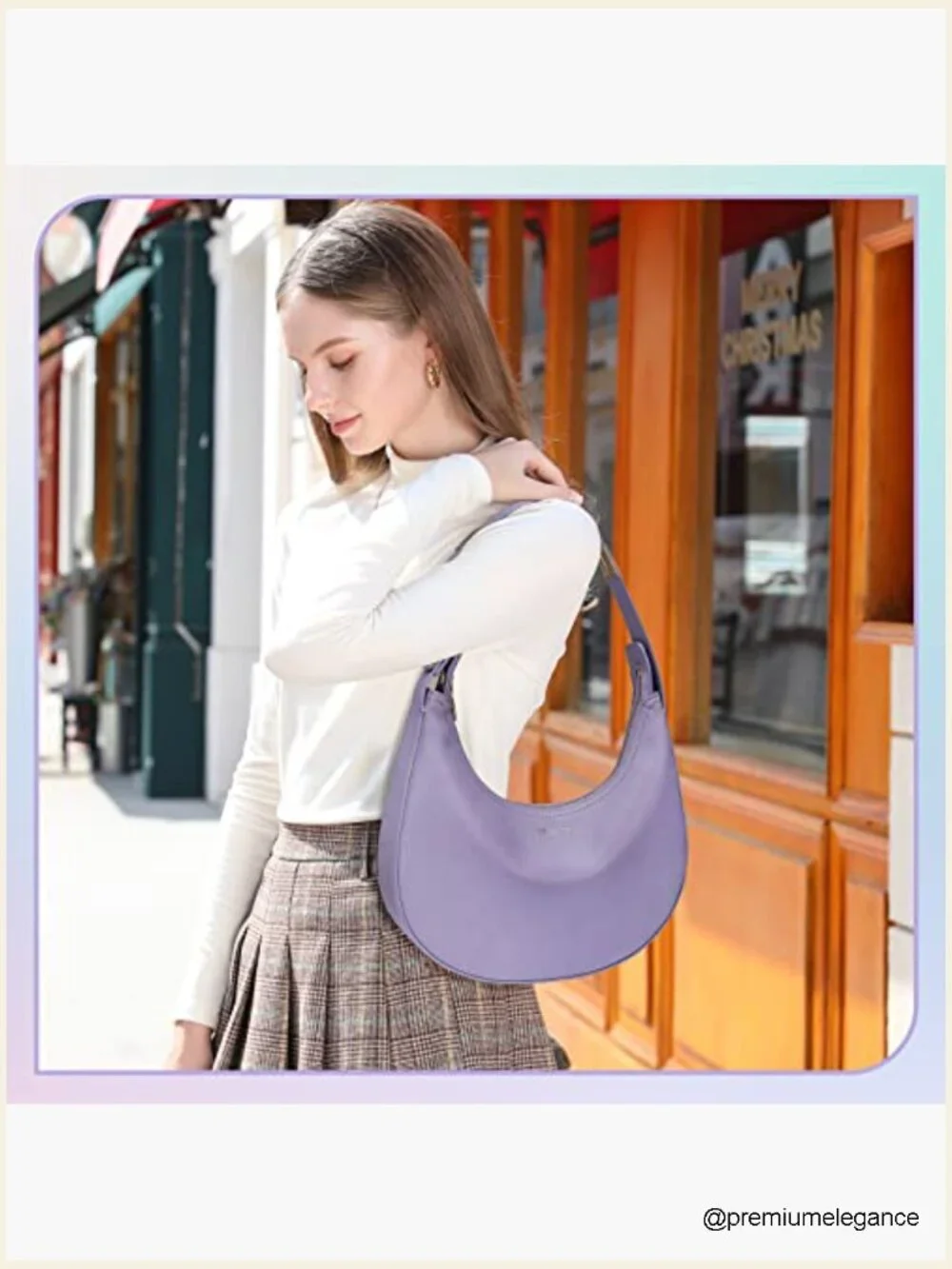 3-Way Adjustable Strap Hobo Handbag, Faux Leather Shoulder Bag for Women